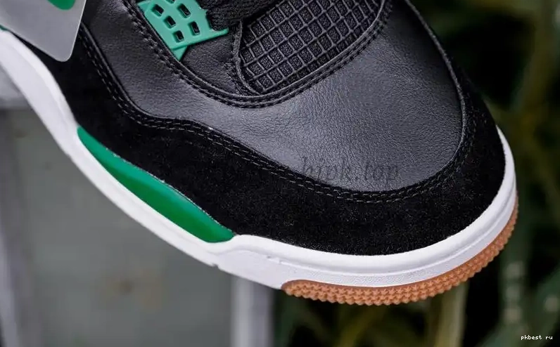 RETAIL GOD TO PK Black Jordan 4 Green SHIP SB MATERIALS READY Retro 0511
